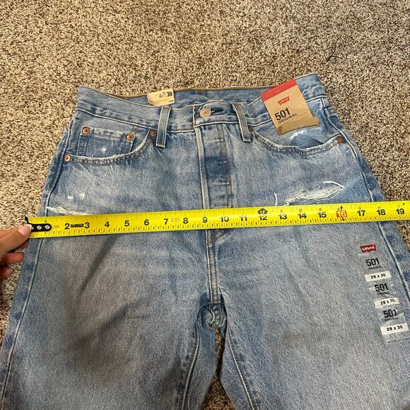 LEVI'S Women's 501 Original Fit Jeans Size 28X30 In Lane Change - Picture 14 of 16